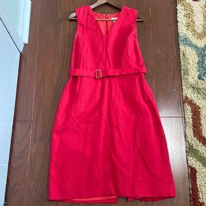 Beautiful red JCrew Dress size 16.  Easy for summer and great with a jacket!